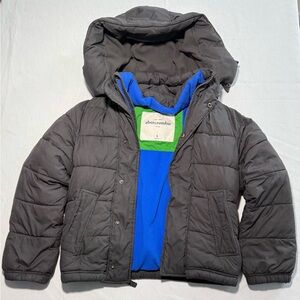 Abercrombie & Fitch Kids Charcoal Puffer Coat